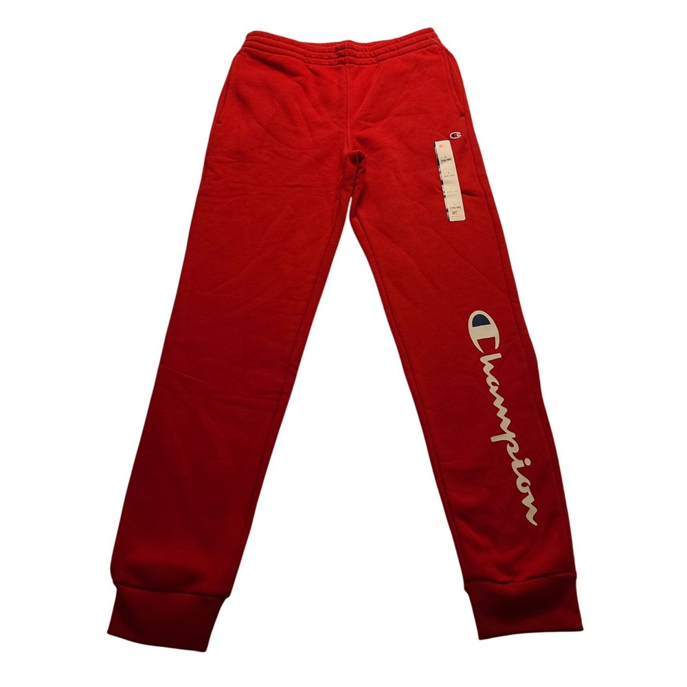 Champion Boys Signature Fleece Jogger Lychee Red Large 14/16 Elastic Waist NWT